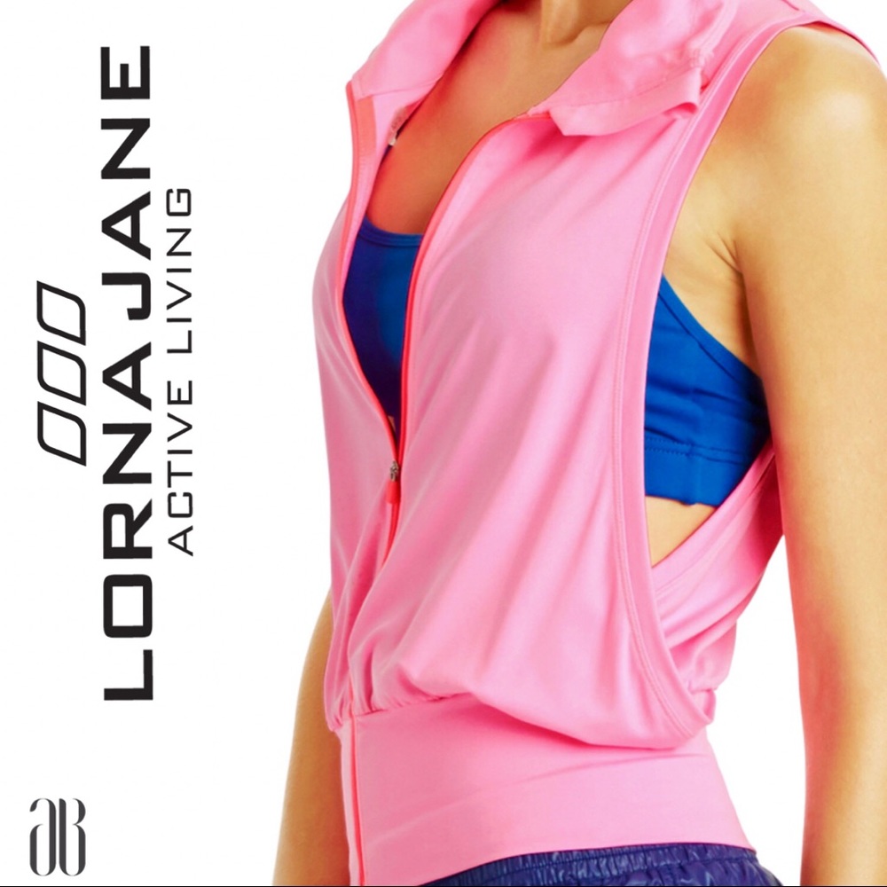 Lorna Jane Hot Pink Zip-Up Vest